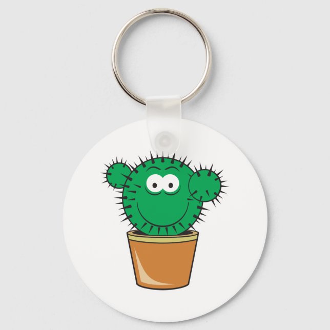 Cactus Face Key Ring (Front)