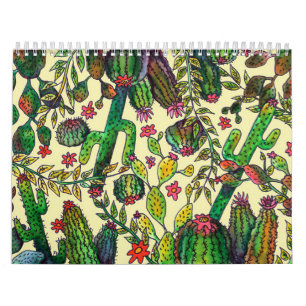 Cactus Family Pattern Calendar