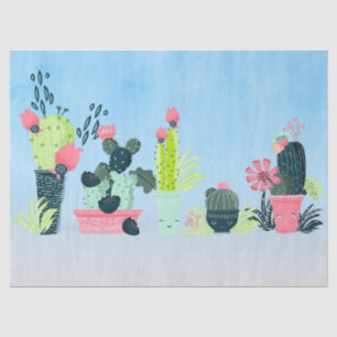 Cactus Family Watercolor Tissue Paper