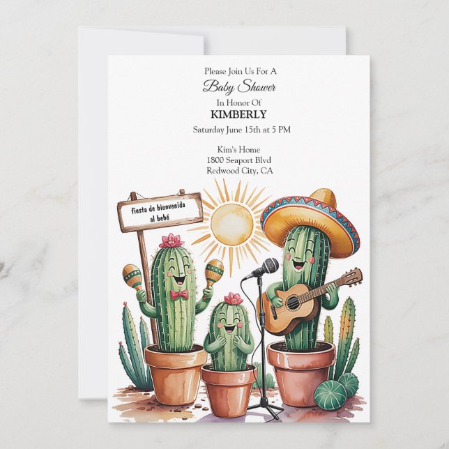 Cactus Fiesta Invitation (Front)