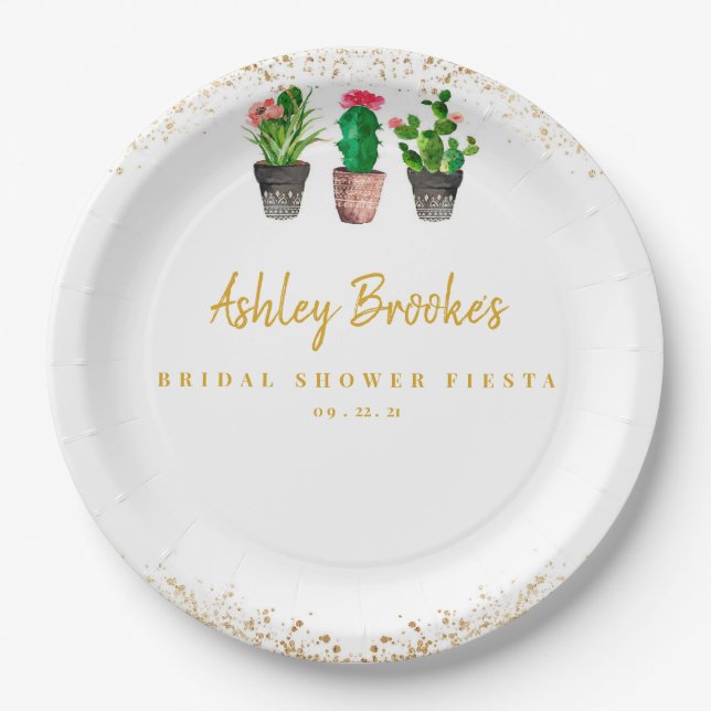 Cactus Fiesta Paper Plate (Front)