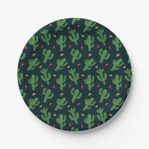 Cactus Fiesta Paper Plate
