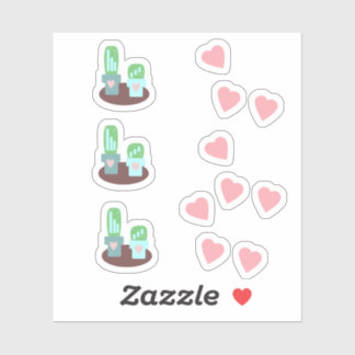 Cactus Floating Hearts Pink