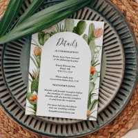 Cactus Floral Desert Wedding Details