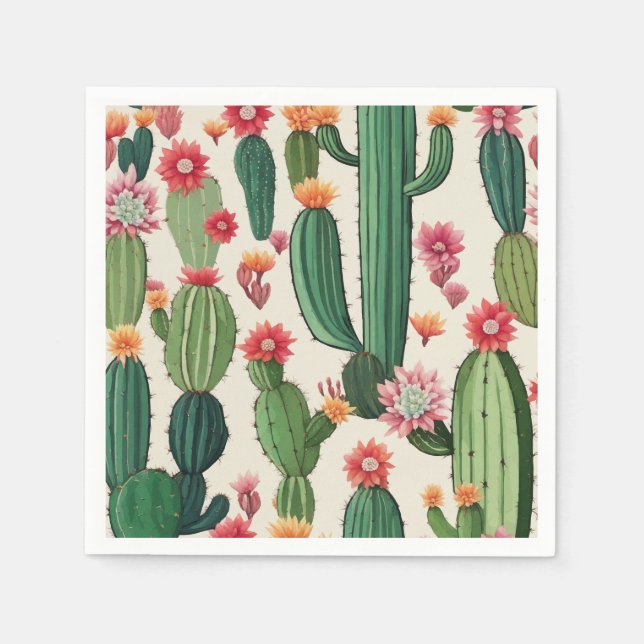 Cactus floral napkin (Front)