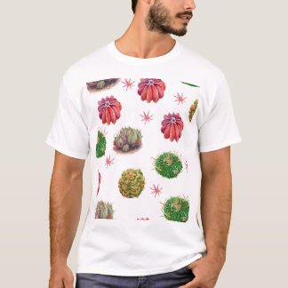 Cactus Floral: Watercolor Background T-Shirt
