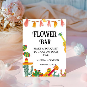 Cactus Flower Bar Bridal Shower Table Sign
