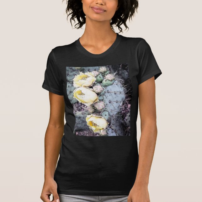 Cactus Flower Digital Ink T-Shirt (Front)