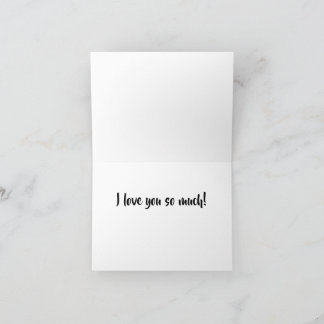 Cactus Flower Folded I Love You Card 4x5.6