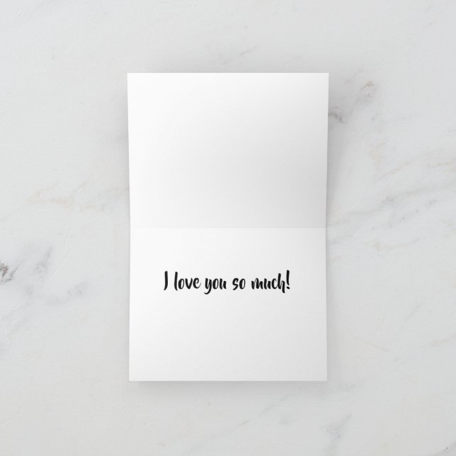 Cactus Flower Folded I Love You Card 4x5.6 (Inside)