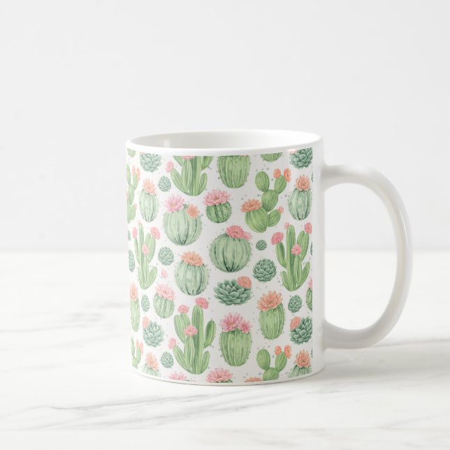 Cactus Flower Garden Coffee Mug (Right)