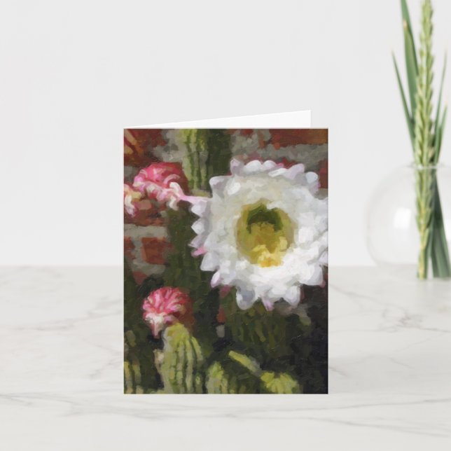 Cactus Flower Note Card (Front)