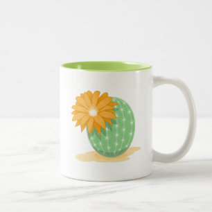 Cactus Flower - Prickly Things Quote Two-Tone Coffee Mug