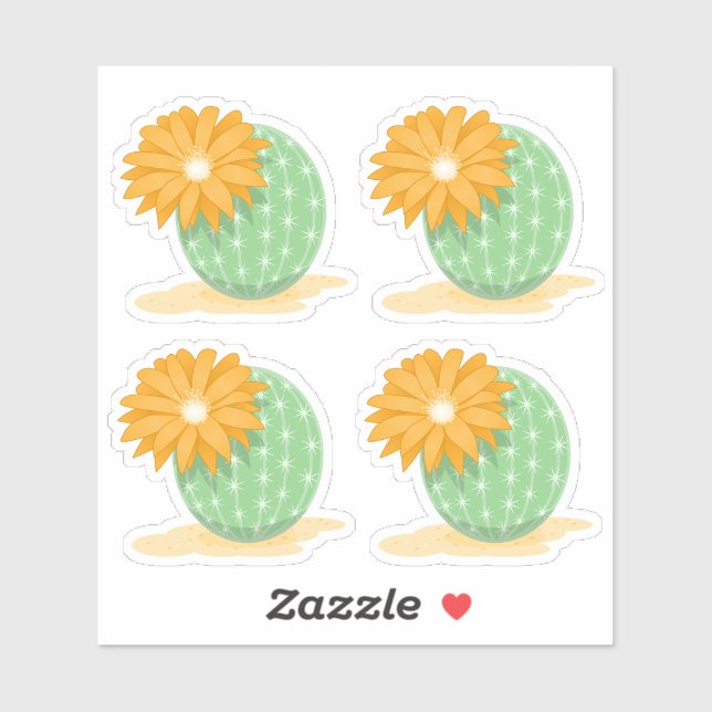 Cactus Flower Set of 4 (Sheet)
