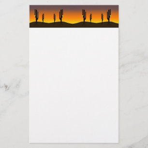 Cactus Flower Stationery