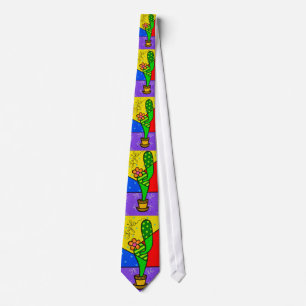"Cactus Flower" Tie