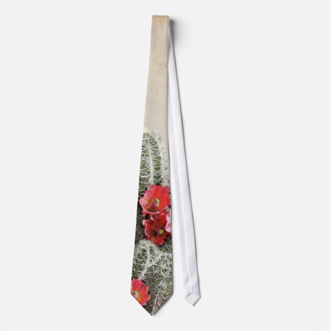 Cactus Flowers Artwork Tie (Front)