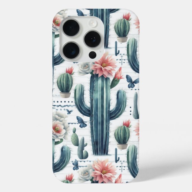 Cactus Flowers Case-Mate iPhone Case (Back)