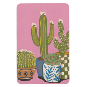 Cactus Flowers Pink Magnet