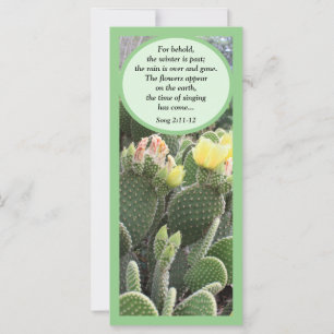Cactus Flowers Song of Solomon Flat Card