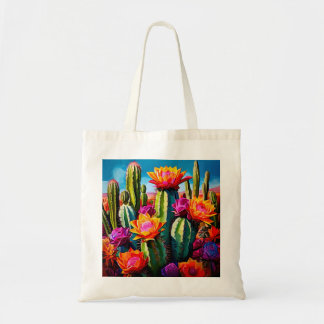 Cactus flowers tote bag
