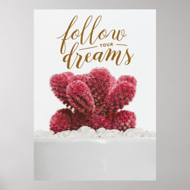 Cactus Follow Your Dreams Poster (Front)