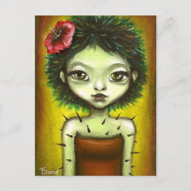 Cactus Girl Postcard (Front)