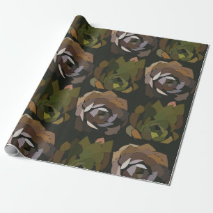 Cactus Green Botanical Cactus Wrapping Paper