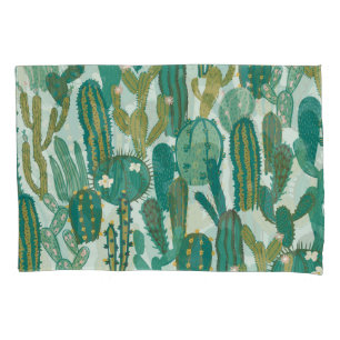 Cactus Green Repeated Vintage Texture Pillowcase