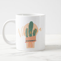 Cactus Hand Drawn Rainbow Potted Name 