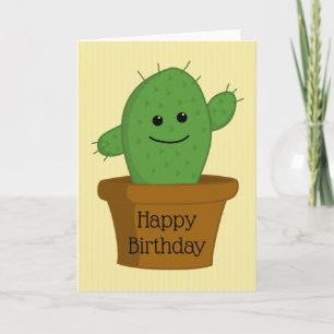 Cactus Happy Birthday Card