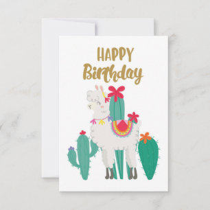 Cactus Happy Birthday RSVP Card