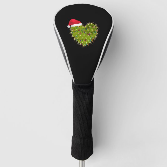 Cactus Heart Christmas Golf Head Cover (Front)
