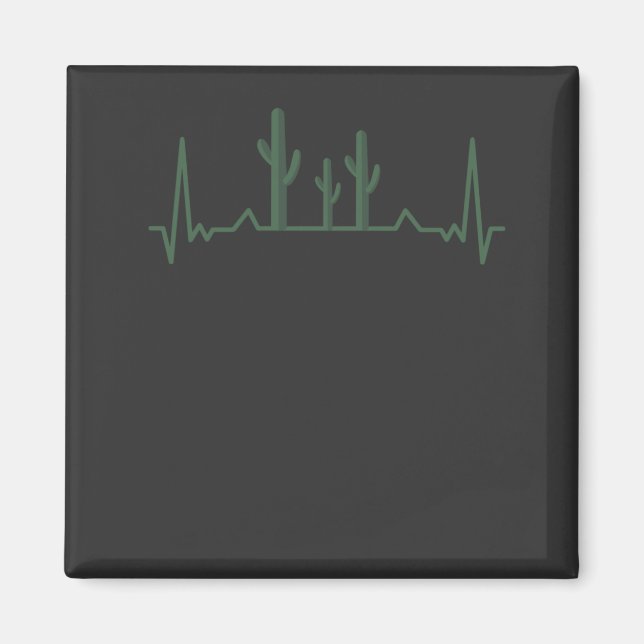 Cactus Heartbeat Magnet (Front)