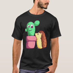 Cactus Hedgehog Love Gardener Cacti Garden Succule T-Shirt