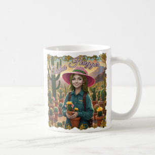 Cactus Hugger Coffee Mug – Whimsical Desert Garden