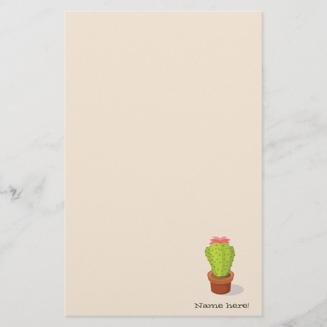 Cactus in Pot Stationery (Front)