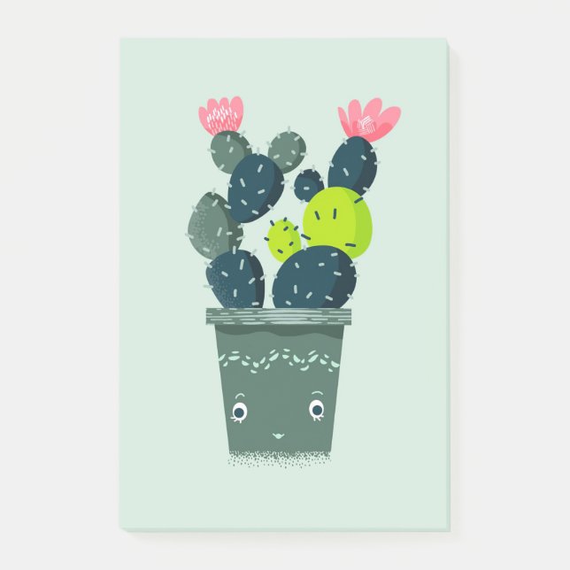 Cactus In Smiling Pot Post-it Notes (Front)