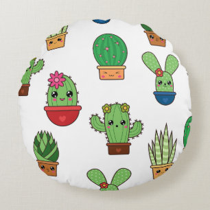 Cactus Krazy Round Cushion