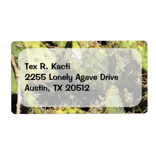 Cactus Label (Front)