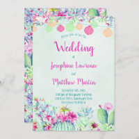 Cactus Lantern Fiesta Wedding Invitations