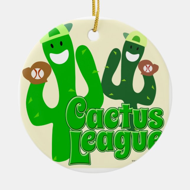 Cactus League Ceramic Tree Decoration (Front)