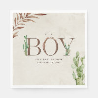 Cactus Leather Boy Baby Shower