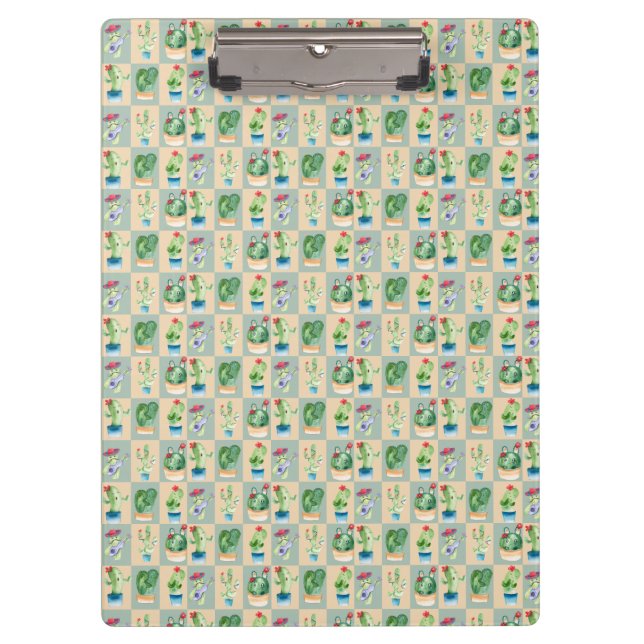 cactus love - watercolor clipboard (Front)
