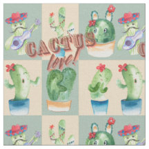 cactus love - watercolor, design with cactus and t