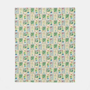 cactus love - watercolor fleece blanket