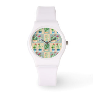 cactus love - watercolor watch