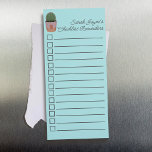 Cactus Lover Succulent Plant Magnetic Notepad<br><div class="desc">Add your name and initial to this cute cactus themed Magnetic Notepad. Suitable for all plant parents</div>