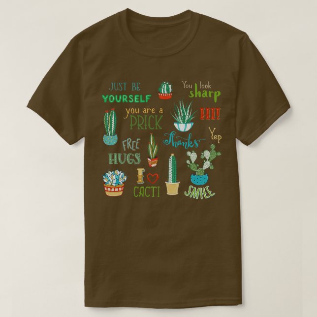Cactus Lovers Plants Lovers Farmer  T-Shirt (Design Front)