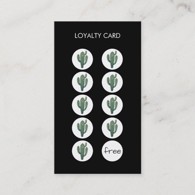 Cactus Loyalty Punch Business Card (Front)